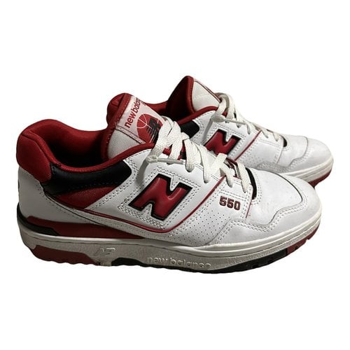 Pre-owned New Balance 550 Leather Low Trainers In Red