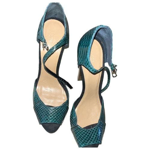 Pre-owned Hoss Intropia Leather Heels In Green