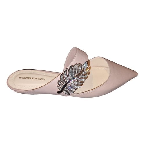 Pre-owned Nicholas Kirkwood Leather Flats In Pink