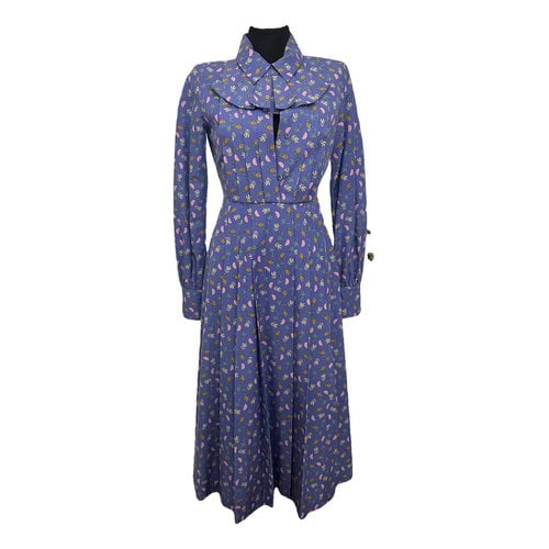 Pre-owned Alessandra Rich Mid-length Dress In Blue