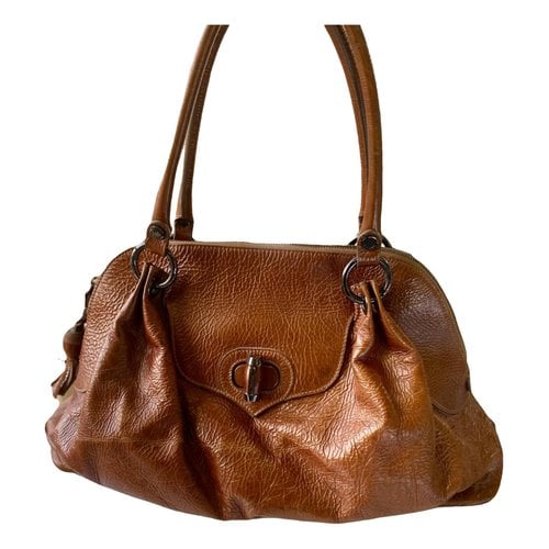 Pre-owned Moschino Leather Handbag In Brown