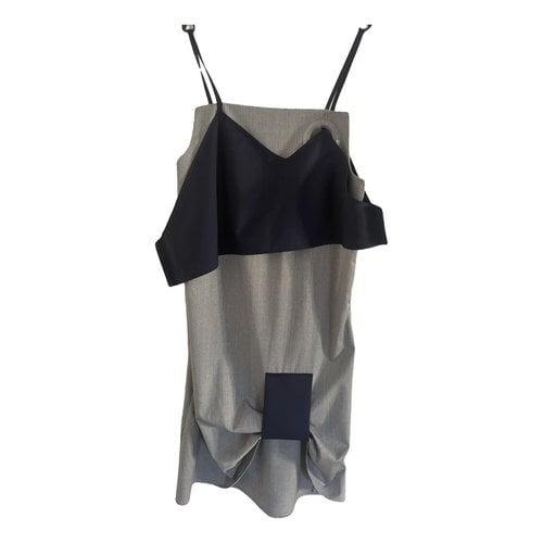 Pre-owned Jacquemus Gris Wool Mid-length Dress In Grey
