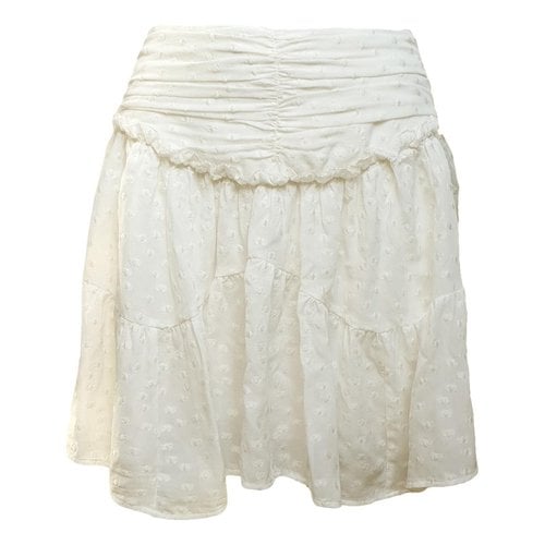 Pre-owned Iro Silk Mini Skirt In White