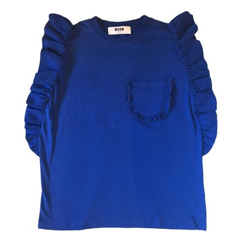 Pre-owned Msgm T-shirt In Blue