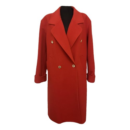 Pre-owned Alessandra Rich Wool Coat In Red