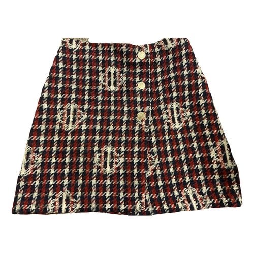 Pre-owned Maje Tweed Mini Skirt In Multicolour