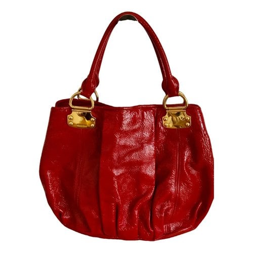 Pre-owned Miu Miu Patent Leather Handbag In Red
