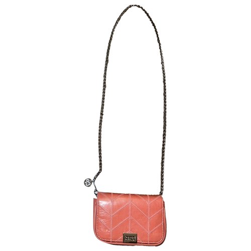 Pre-owned Claudie Pierlot Leather Clutch Bag In Pink