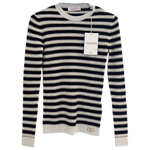Pre-owned Valentino Vlogo Wool Jumper In Multicolour