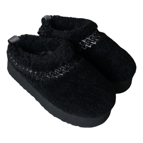 Pre-owned Ugg Shearling Mules & Clogs In Black