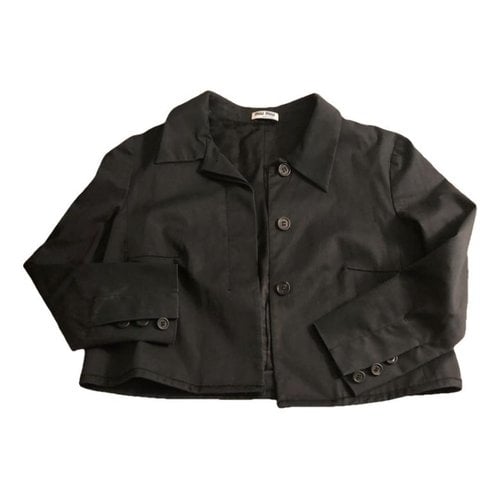 Pre-owned Miu Miu Short Vest In Black
