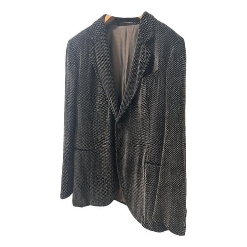Pre-owned Armani Collezioni Velvet Suit In Brown