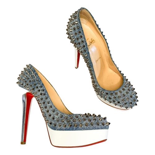 Pre-owned Christian Louboutin Bianca Patent Leather Heels In Blue