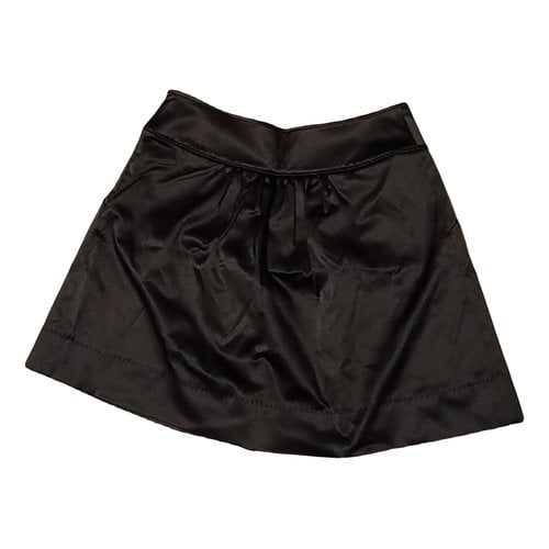 Pre-owned Manoukian Mini Skirt In Black