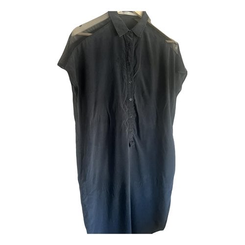 Pre-owned Custommade Silk Mid-length Dress In Anthracite