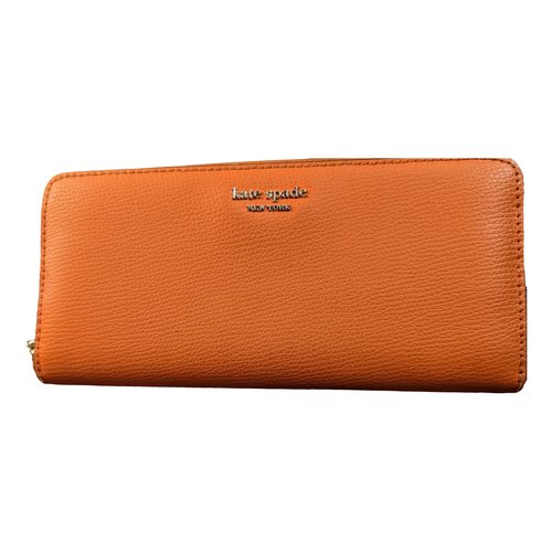 Pre-owned Kate Spade Leather Wallet In Orange