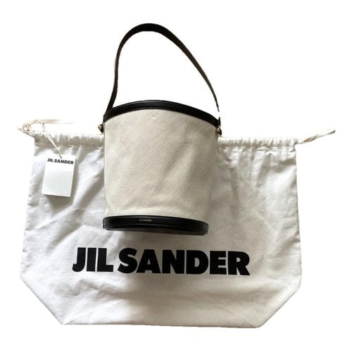 Pre-owned Jil Sander Linen Handbag In Beige