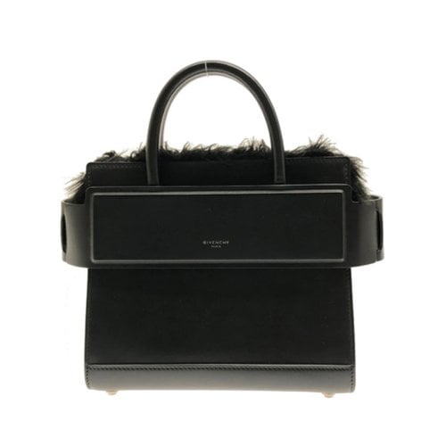 Pre-owned Givenchy Horizon Leather Tote In Black