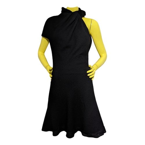 Pre-owned Giambattista Valli Wool Mid-length Dress In Black