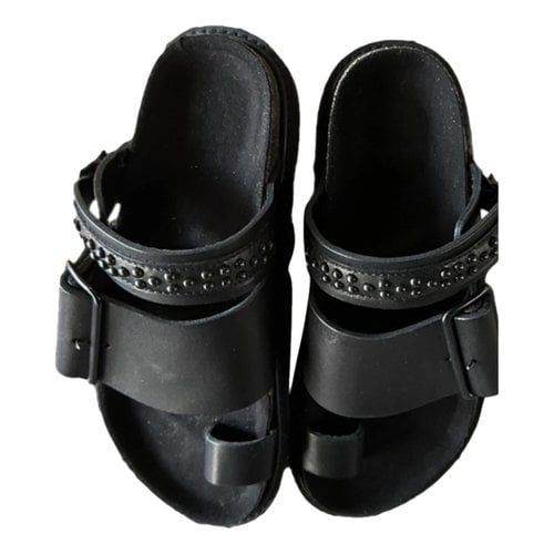 Pre-owned Y's Leather Sandal In Black