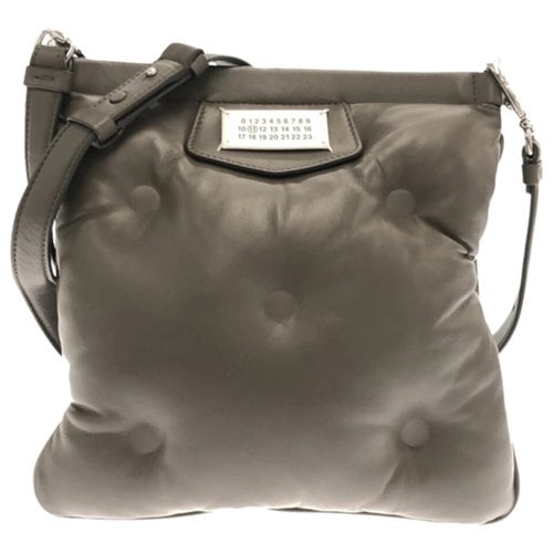 Pre-owned Maison Margiela Glam Slam Leather Handbag In Grey