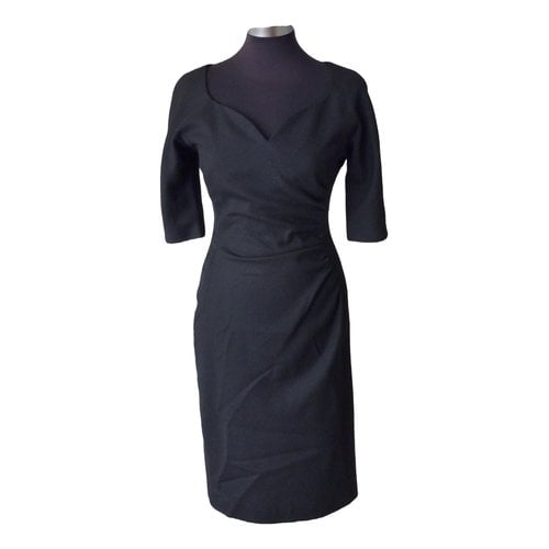 Pre-owned Lk Bennett Wool Mid-length Dress In Black