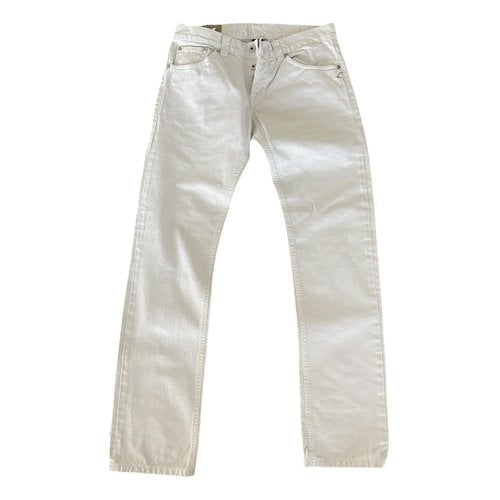Pre-owned Dondup Straight Jeans In Beige
