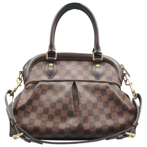Pre-owned Louis Vuitton Trevi Leather Satchel In Brown