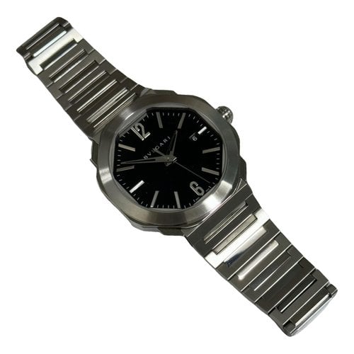 Pre-owned Bvlgari Octo Watch In Silver