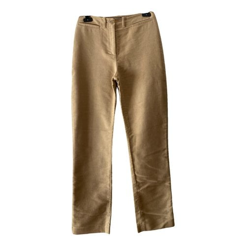 Pre-owned Valentino Straight Pants In Beige