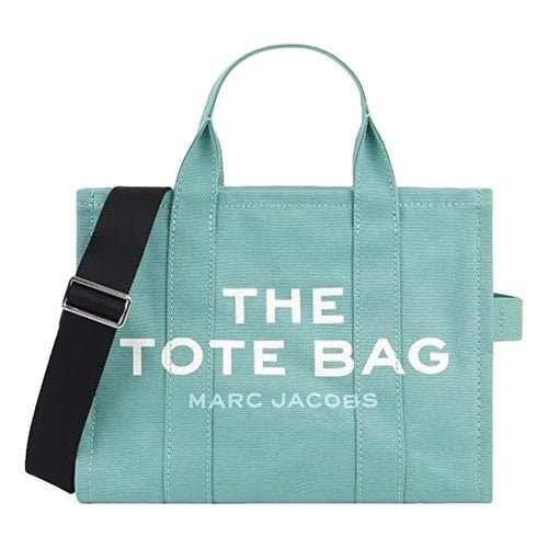 Pre-owned Marc Jacobs The Tag Tote Cloth Handbag In Green