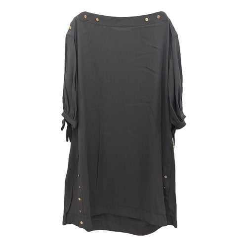 Pre-owned Louis Vuitton Silk Mid-length Dress In Black
