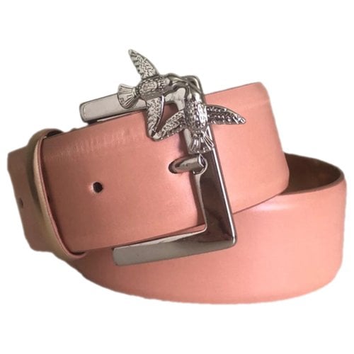 Pre-owned Pinko Leather Belt In Pink