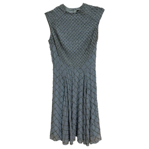 Pre-owned Needle & Thread Glitter Mid-length Dress In Blue