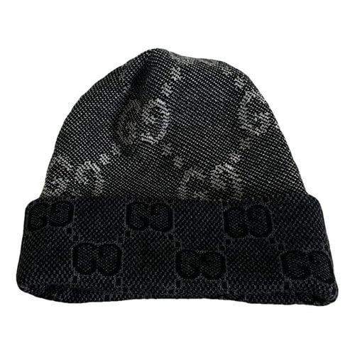 Pre-owned Gucci Wool Beanie In Black