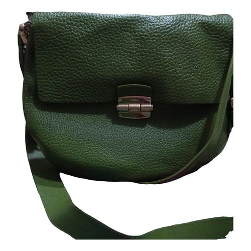 Pre-owned Furla Leather Crossbody Bag In Green