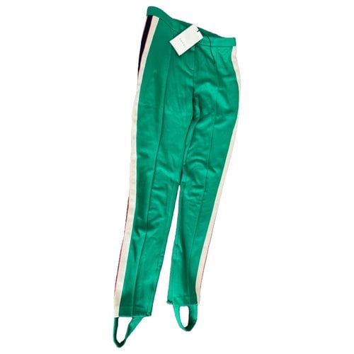 Pre-owned Gucci Straight Pants In Green