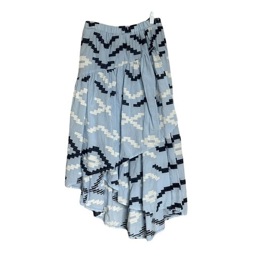 Pre-owned Greek Archaic Kori Mid-length Skirt In Blue