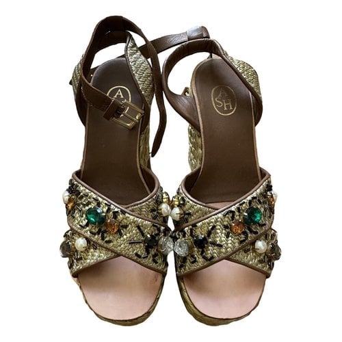 Pre-owned Ash Leather Sandals In Gold