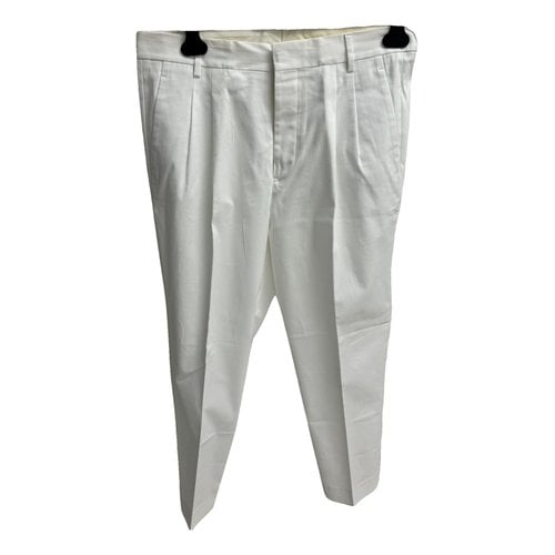 Pre-owned Mauro Grifoni Trousers In White