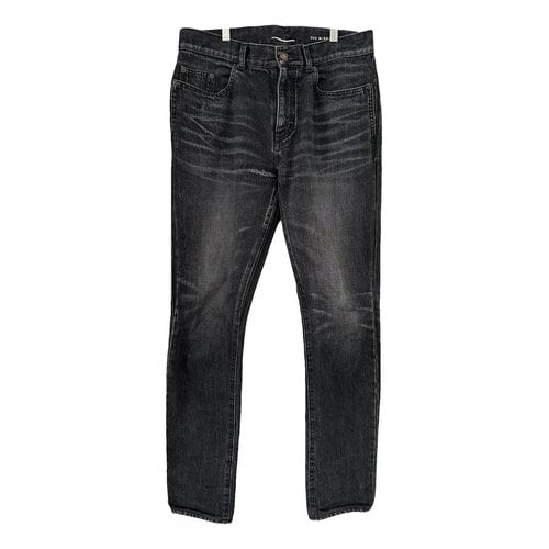 Pre-owned Saint Laurent Straight Jeans In Anthracite