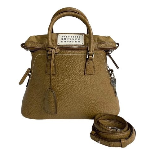 Pre-owned Maison Margiela Leather Handbag In Brown