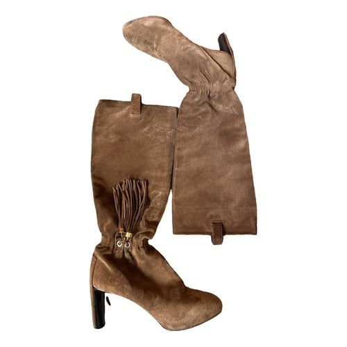 Pre-owned Celine Boots In Brown