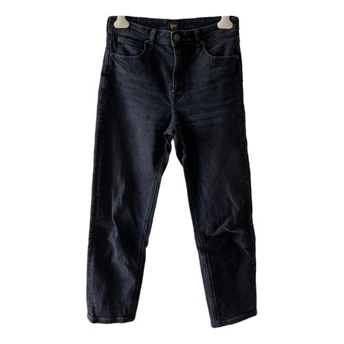 Pre-owned Lee Straight Jeans In Black