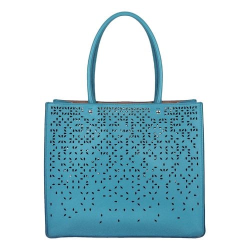 Pre-owned Alaïa Leather Tote In Blue