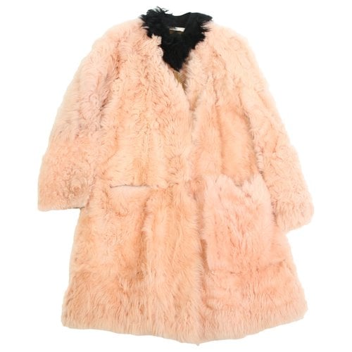 Pre-owned Marni Leather Coat In Pink