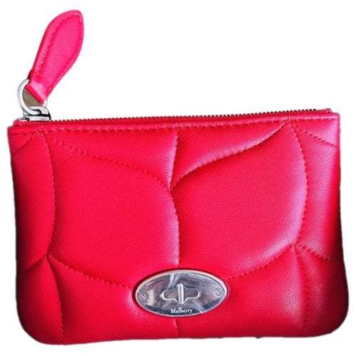 Pre-owned Mulberry Leather Purse In Red