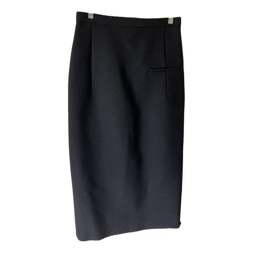 Pre-owned The Row Wool Mid-length Skirt In Black