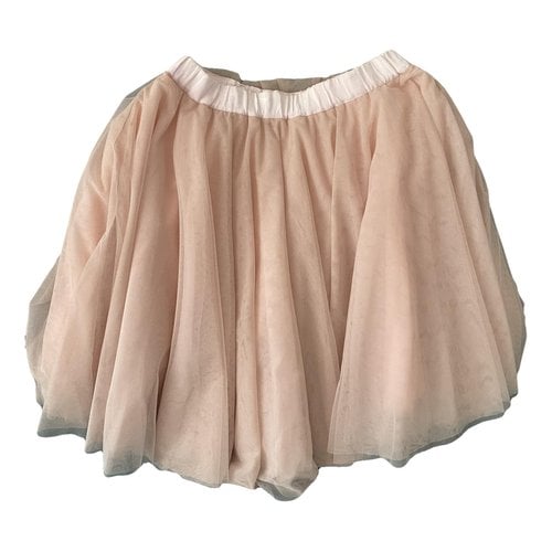 Pre-owned Monnalisa Mid-length Skirt In Beige