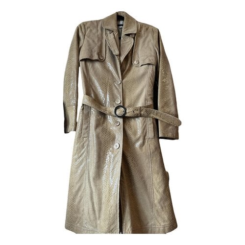 Pre-owned Trussardi Trench Coat In Beige